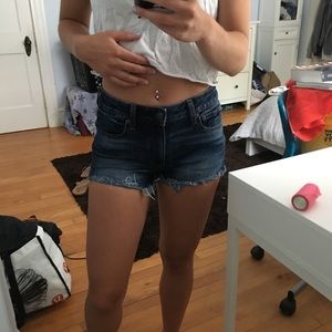 American eagle dark wash shorts